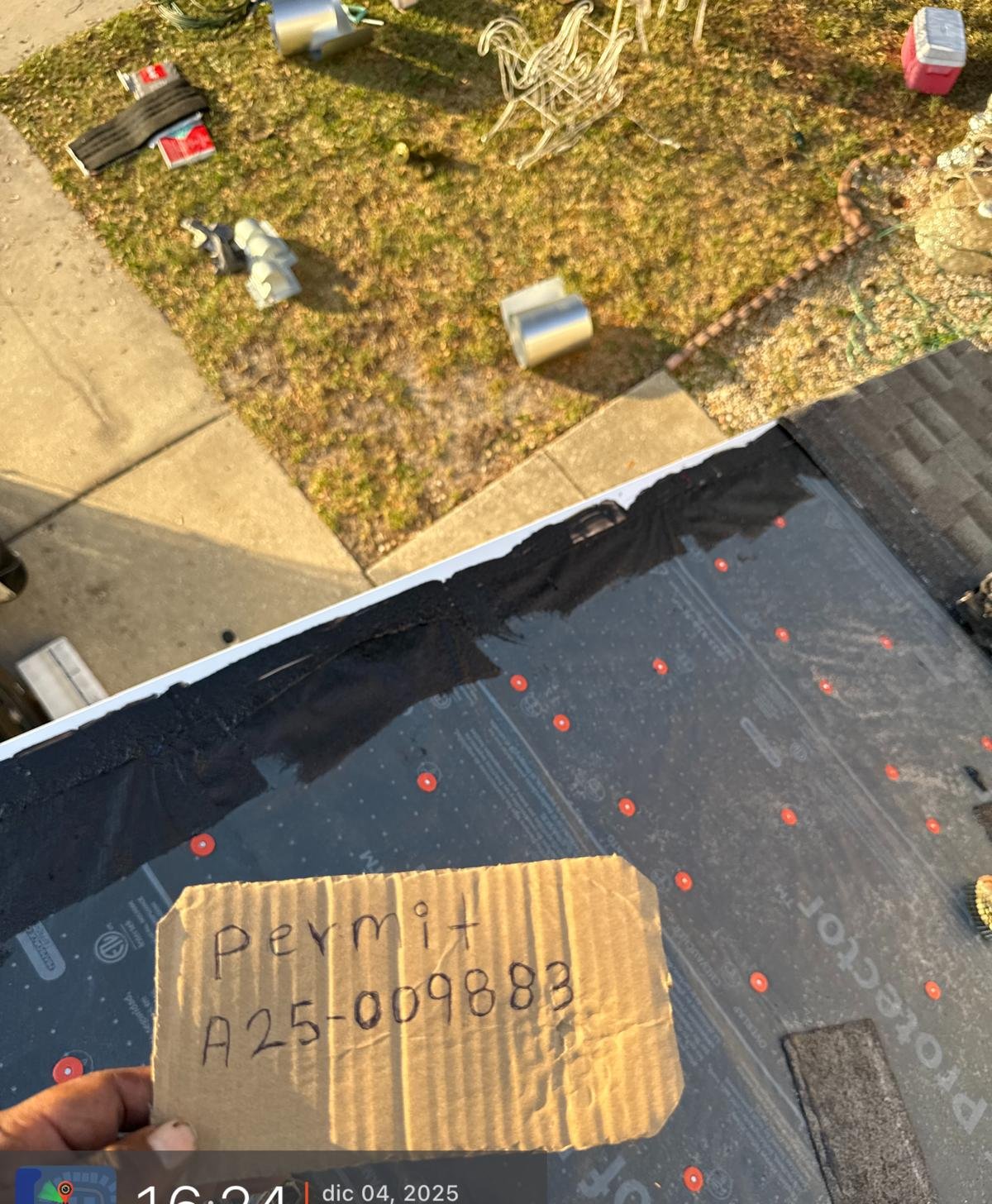 New drip edge and dried-in decking on an active roofing project